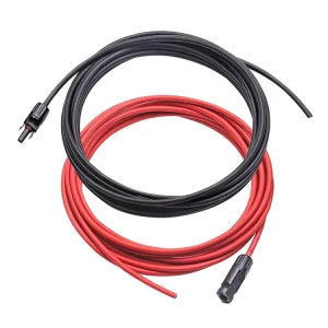 工厂销售 1 套太阳能电池板防尘延长电缆太阳能连接器 10AWG 12AWG 双层绝缘线