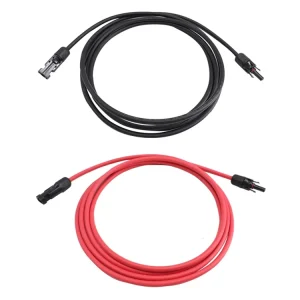 1-4 米黑色/红色太阳能扩展电缆 4.0 平方毫米/12AWG 带太阳能 DC 连接器 用于太阳能电池板系统