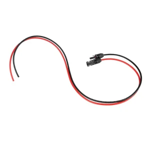 带连接器的太阳能延长线 1 米 4mm2 1000V/30A 太阳能电缆 光伏线 柔性扁平太阳能电缆