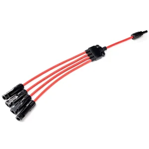 1 Pair Set PV Solar Panel Cable Wire Connectors Y Branch M FFFF & F MMMM Solar PV Connector