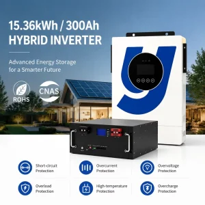 1.2kW Hybrid Solar Power System 300Ah High Capacity Rack Mounted LiFePO4 Battery Complete Kit Home Backup RV Pure Sine Wave 92%