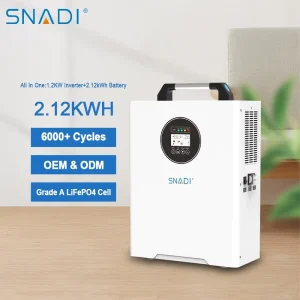 1.2kw Hybrid Solar Inverter Battery 2kwh Solar Generators for Home Portable 12v All in One Solar MPPT Inverter
