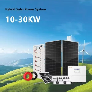 10-30KW Off Grid Solar Power System with 30KWh Battery Pack All-in-One MPPT Inverter Solar System for Home Backup