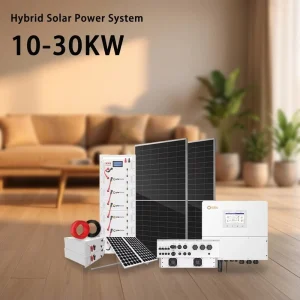 10 30KW Three Phase Off Grid Hybrid Solar System All in One PV Solution for Commercial Building Use