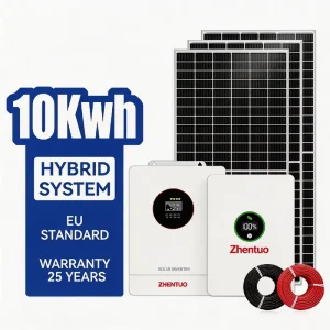 完整的离网太阳能系统套件 10-30kW 一体化太阳能电池板发电系统 家用全套 MPPT 控制器 锂离子电池