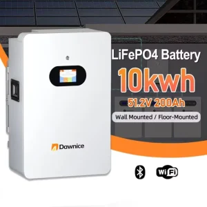 10 Years Warranty kWh 16 Lifepo4 Solar Battery 51.2V 200Ah Hybrid Grid Home Lithium Wall Mounted CAN Communication