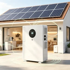 10.24kWh 51.2V 200Ah Solar Power Station Wall Mounted All in One Battery Inverter System 6.2kW Pure Sine Wave Hybrid Grid CAN