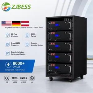 10.24kWh Rack Type Solar Lithium Battery 51.2V 200Ah with CAN RS485 for Hybrid Inverter Storage System