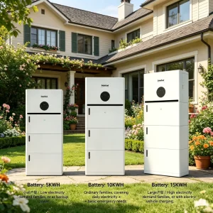 10.24kWh Stackable Residential Solar ESS 2pcs 5.12kWh LiFePO4 Battery with 4.6kW On/Off Grid Hybrid Inverter CAN