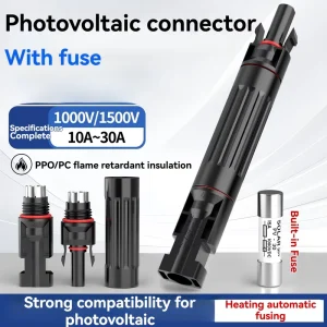 防水太阳能光伏保险丝连接器 1000V 10A-30A IP67 用于光伏系统保护