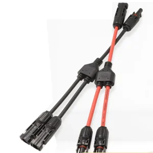 1000V 30A 2-to-1 Y-Type Solar Connector Waterproof with 1-Pin Male Female Power Application for Solar PV Panel Wire