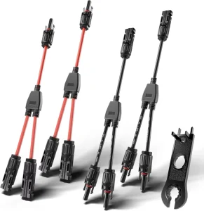 1000V 30A 太阳能电池板电缆 2对1 Y型连接器 PPO接触件 XLPE外壳 用于太阳能发电系统