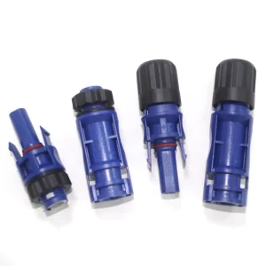 1000V 70A Inverter ES Solar Male Female Single Pin Blue Color IP68 Waterproof Solar Battery Cable Connectors