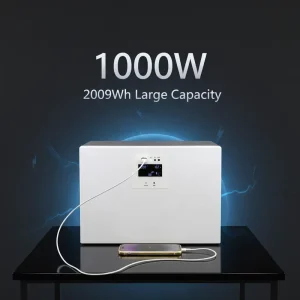 1000W 2009Wh LiFePO4 Battery Backup Power Supply, Portable Solar Generator Power Charging Station