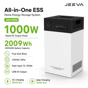 1000W 2009Wh Portable All in One ESS with Built in Inverter for Home Solar Backup Supplier