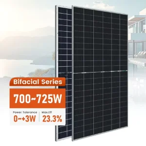 1000W 725W Monocrystalline Silicon Half-Cell Bifacial Double-Glass Solar Panel TUV