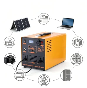 1000W Multi Function Portable Power Station with Solar Panels 12V 100Ah Solar Generator for Emergency Home Camping RV Power
