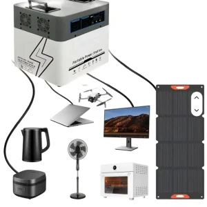 1000W Portable Power Station with UPS, LiFePO4 Battery, MPPT Solar Generator for Home Backup and Camping