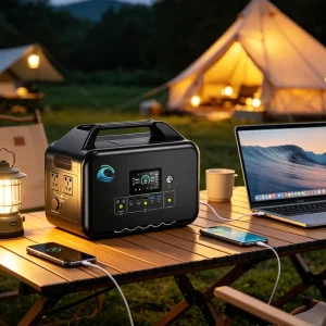1000W Pure Sine Wave MPPT Portable Power Station AC Outlets LCD Display Outdoor Camping Emergency Solar Generator LiFePO4