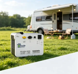 1000Wh Portable Solar Power Station 500W Continuous Output LiFePO4 Battery Energy Storage Generator Pure Sine Wave Home Power