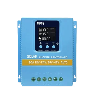 100A 80A 60A Dual USB PWM Solar Controller 12V 24V 36V 48V Automatic Recognition LCD Display
