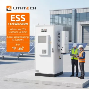 100KWH 150KWH 200KWH LiFePO4 Lithium Battery Storage System ESS Cabinet 50KW 100KW PCS Hybrid Inverter All in One