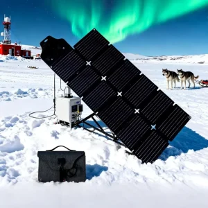 100W 12V 24V 22% Efficiency Monocrystalline Solar Panel 36 Cells 182mm 15.2×53.5cm Grey Model D100W Portable Folding
