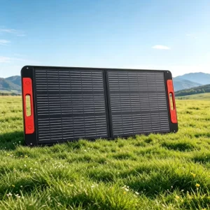 100W Mono Portable Solar Panel 23.55% Efficiency IP67 Waterproof Black RV Camping Power Station