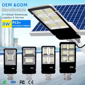 100W-300W Split Solar Street Light Aluminum Housing LiFePO4 Battery Remote Control IP65 Waterproof Outdoor Road Garden Lighting