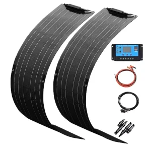 100W 50W Flexible Monocrystalline Silicon Solar Panel 1050x560mm for Boat Car Motorhome Yacht 12V 24V Battery Charging