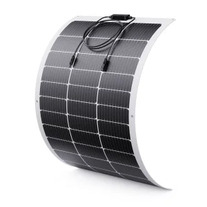 Callsun White Frame 100W Flexible Solar Panel 182mm PERC A+ Monocrystalline 23% Efficiency IP68 Waterproof Anti Yellowing ETFE