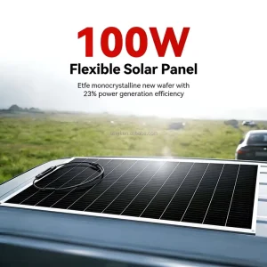 100W Flexible Solar Panel Monocrystalline Bendable PV Module for 12V Battery Charging Customizable Low MOQ