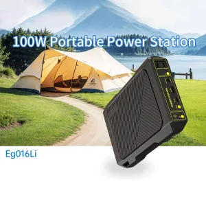 100W Mobile Power Bank Portable Power Station Backup Solar Generator Energy Storage LED Flashlight AC Charging Solar Panel Charging