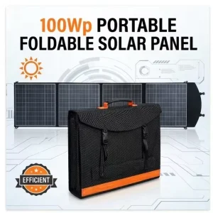 100W Portable Foldable Solar Panel Monocrystalline High Efficiency IP65 18V DC USB QC3.0 Charger for RV Camping Power Station