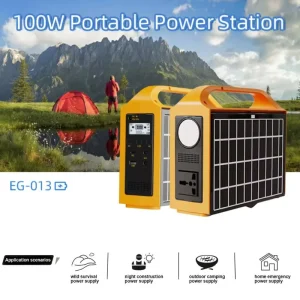 100W Portable Solar Generator 76.8WH AC Power Supply Modified Sine Wave Portable Power Station for Camping Home and Travel Use