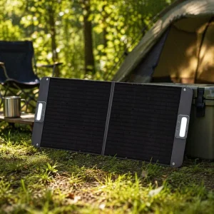 100W Portable Solar Panel Fiberglass Solar Charger N Type IP65 Water Resistant for Camping RV Van Boat Hiking Off Grid Use