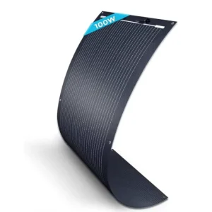 100W Solar Panels 12V Ultra Lightweight Flexible Mono Bendable Monocrystalline Charger for RV Marine Boat Van Car Curve Surfaces