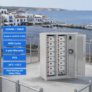 100kW 225kWh 241KWH 125KW Outdoor Energy Storage Cabinet, Air-Cooled, Smart BMS ESS for Factory Peak Shaving