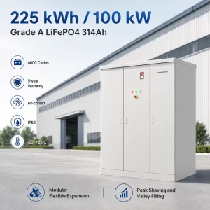 100kW 225kWh 241kWh Industrial ESS Cabinet Air-Cooled BESS