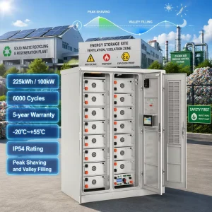 100kW 225kWh Commercial ESS Cabinet, Air-Cooled, for Industrial Peak Shaving and Energy Saving