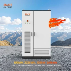 100kW 232kWh 125kW 261kWh Outdoor Liquid Cooled Lithium LifePO4 Battery Energy Storage Cabinet with Remote Monitoring