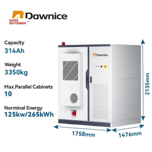 100kw 200KWh 265h Solar Industrial Commercial Battery 500 Hybrid Energy Storage System