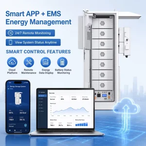 108kWh Commercial Industrial Energy Storage Battery Cabinet Outdoor LiFePO4 ESS Cabinet for Solar Power Use System