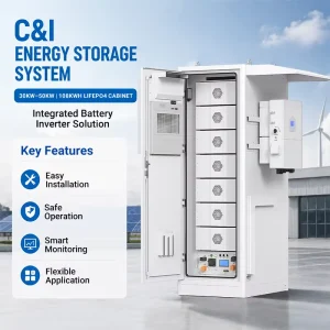 108kWh LiFePO4 Energy Storage Battery Cabinet Outdoor C&I ESS Cabinet for Solar Backup Business Power Use