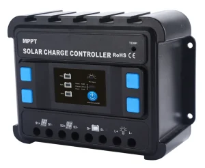 10A 12 24V Automatic Solar MPPT Charge Controller with 240W Max PV Power IP20 Protection