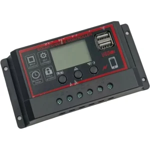 10A 20A 30A 40A 50A 60A PWM Solar Battery Charge Controller 12V 24V 4USB Output 5V 2A Off-Grid Solar Panel Controller