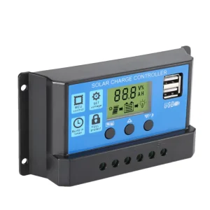 10A-60A PWM Solar Charge Controller 12V/24V LCD Dual USB PV Solar Battery Charger CE ROHS FCC Certified Max PV 720W/1440W