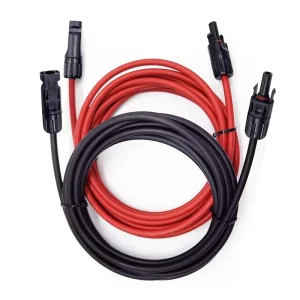 太阳能电池板线材10AWG 6mm2/4mm2铜线XLPE IP67防护等级1000VDC延长线公头母头MC连接器