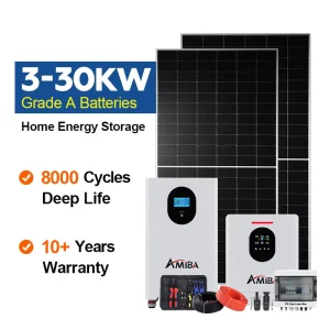 完整的离网太阳能发电系统 10KW 20KW 30KW 50KW 家用磷酸铁锂电池太阳能电池板套件