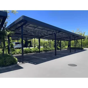 10KW Aluminum Solar Carport Canopy Black Mounting System